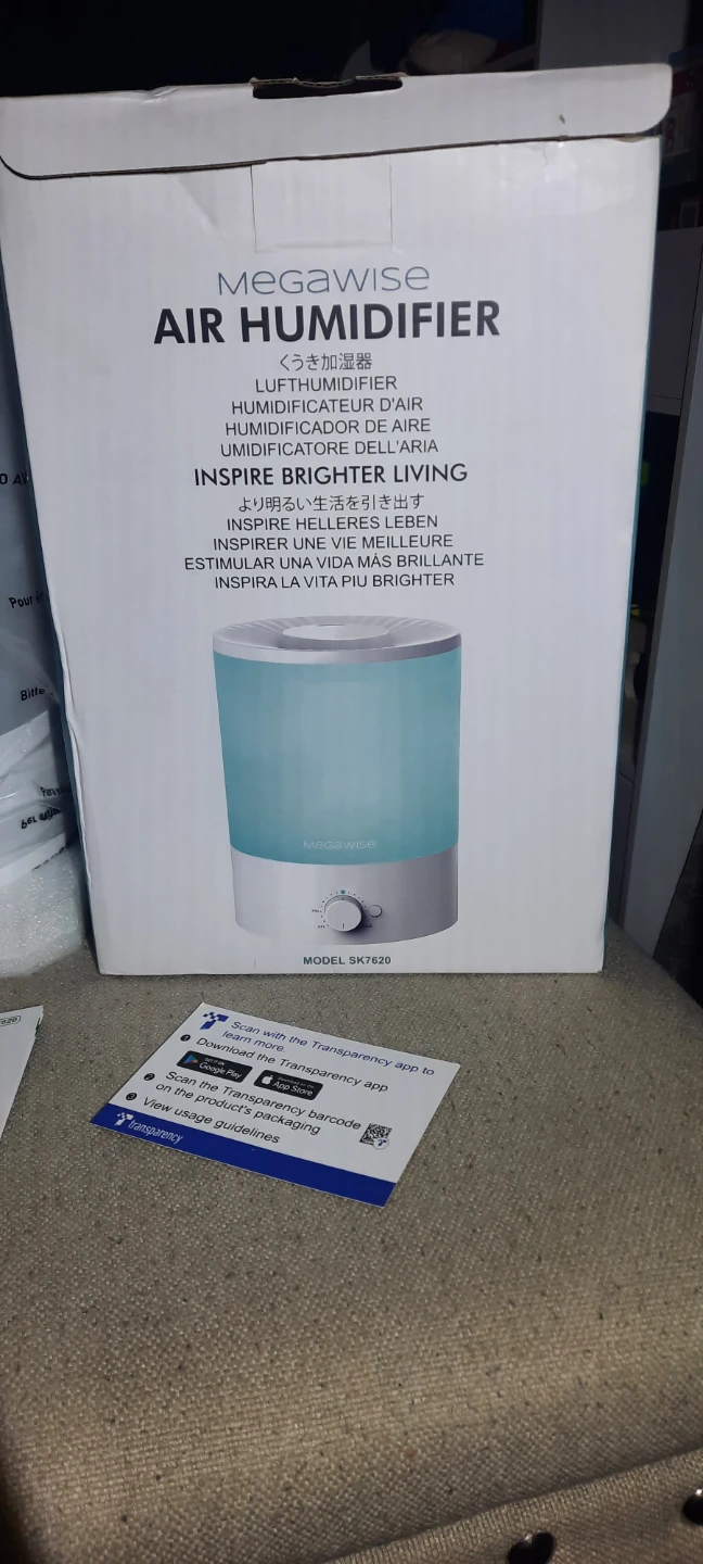 Like new Megawise 3.5L Cool Mist Humidifier Model SK7620 - photo 3
