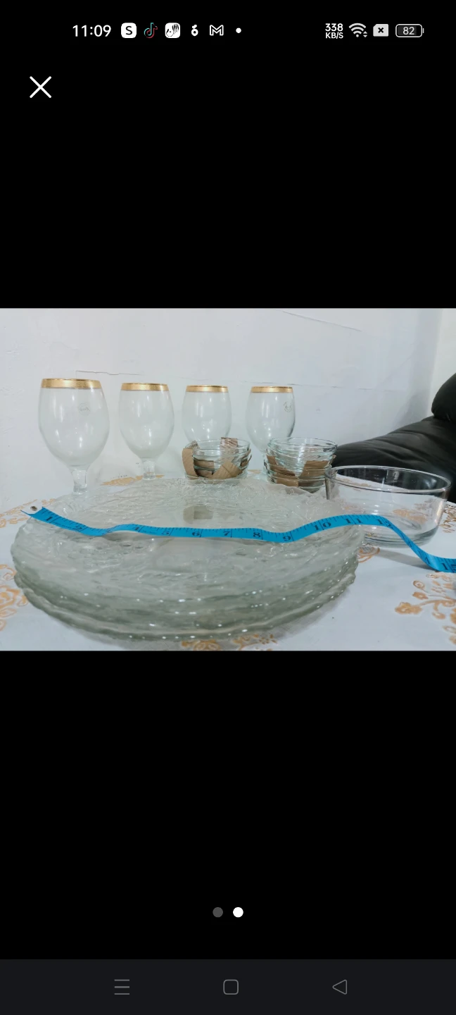 Glassware Set with Gold Rim 17 pieces - photo 2