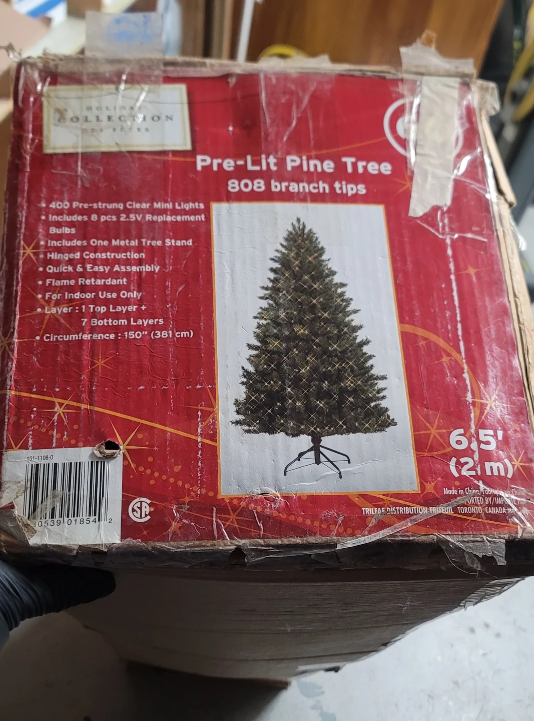 Holiday Collection 6.5' Pre-Lit Pine Tree