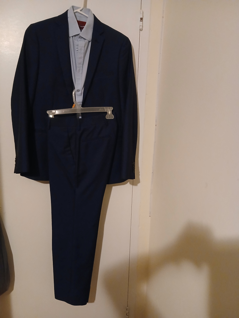 Strauss Navy Suit with Light Blue Shirt For Teenagers