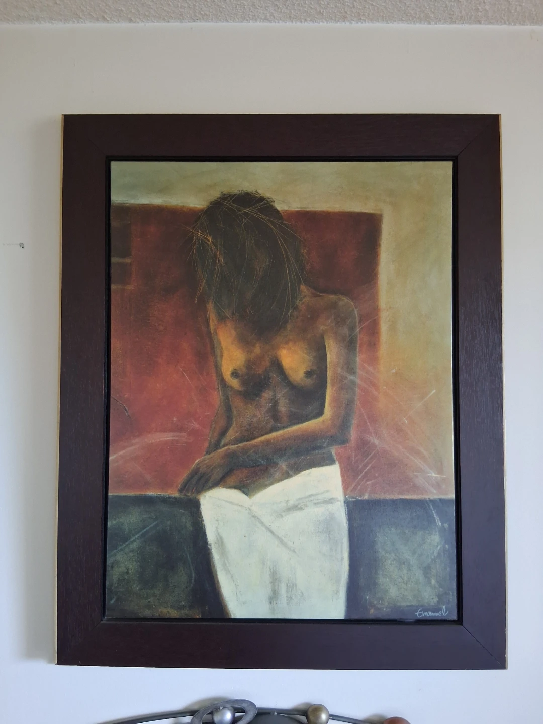 Emanuel Signed Figurative Framed Art - photo 2