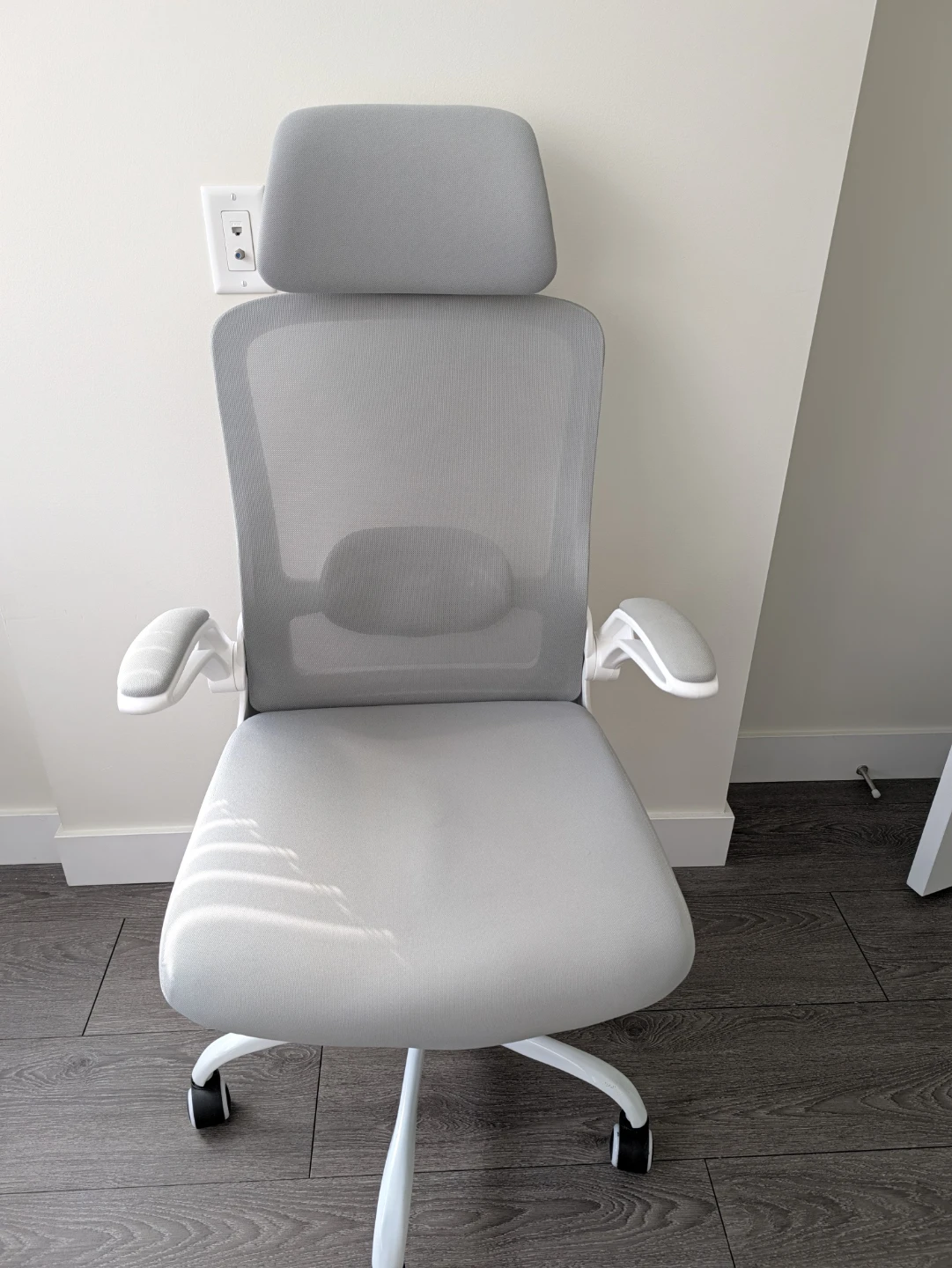 Ergonomic Office Chair with Headrest and Flip-up Arms
