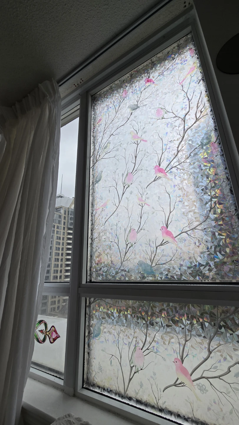 Static Window Privacy Films with Bird Design - photo 2