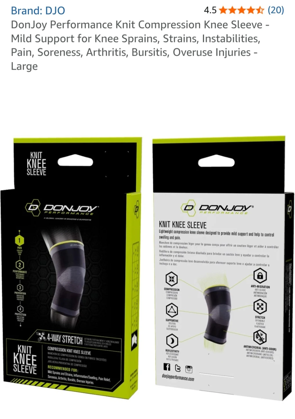 DonJoy Performance Knit Knee Sleeve - Large - photo 3