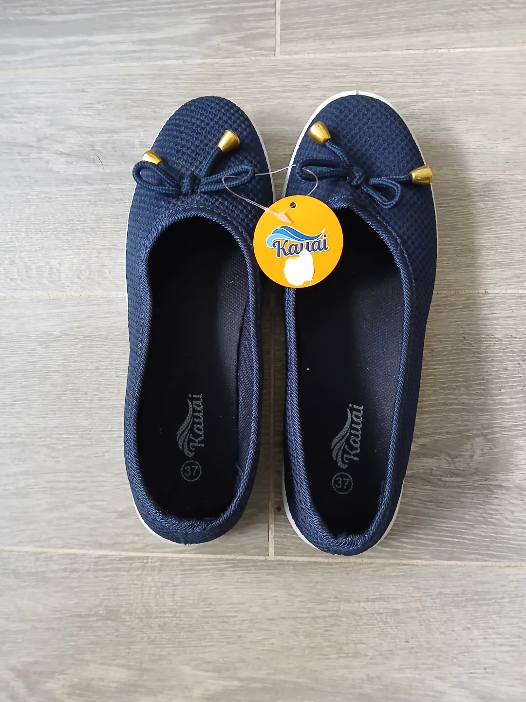 New Navy Kawai Ballet Flats. Size 37. - photo 2