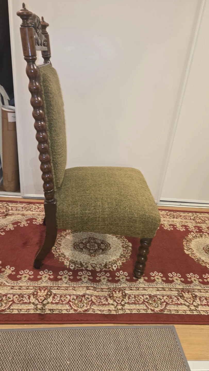 Vintage Spindle Back Wood Chair - photo 2