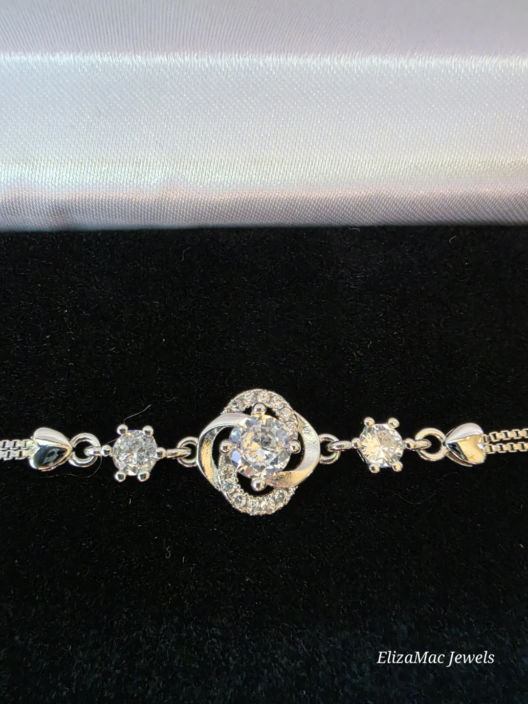 ElizaMac Jewels 925 Sterling Silver Four Leaf Clover  Bracelet