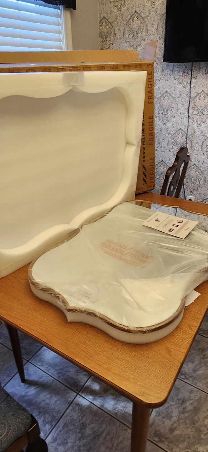 Brand New Gold Scalloped Wall Mirror - photo 3