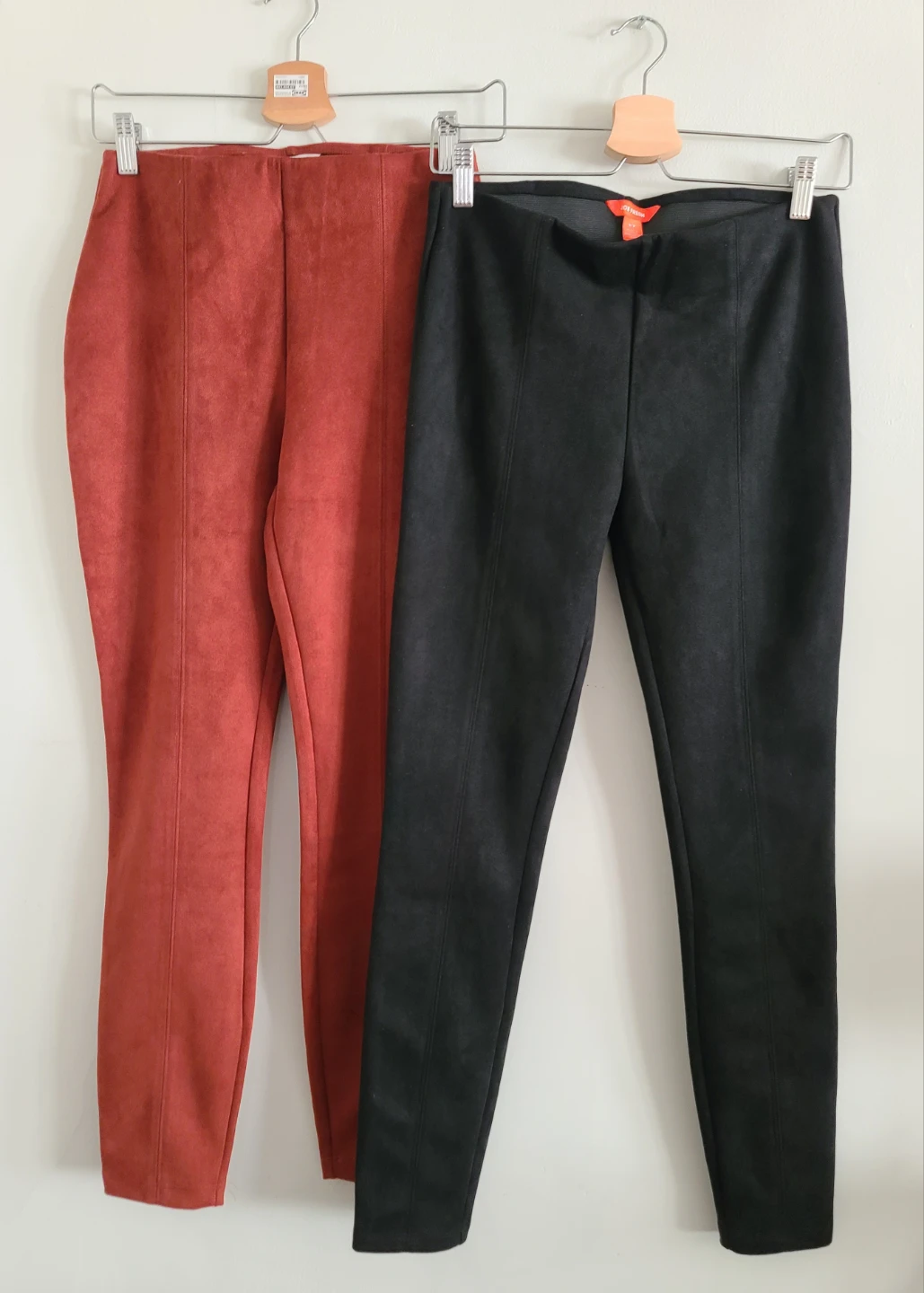 [BUNDLE OF 2] Joe Fresh Faux Suede Leggings Set -black and rust - photo 2