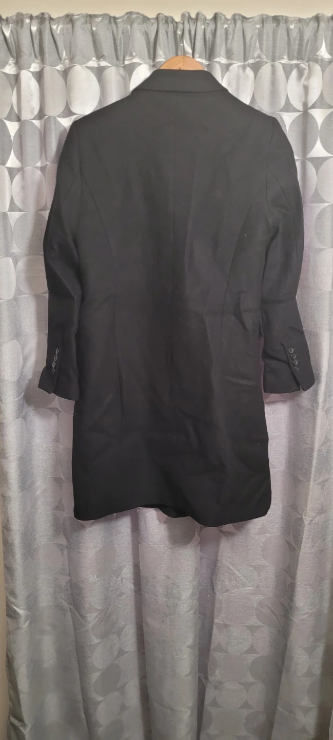 Zara Woman Manteco Black Coat - Size Large - photo 4
