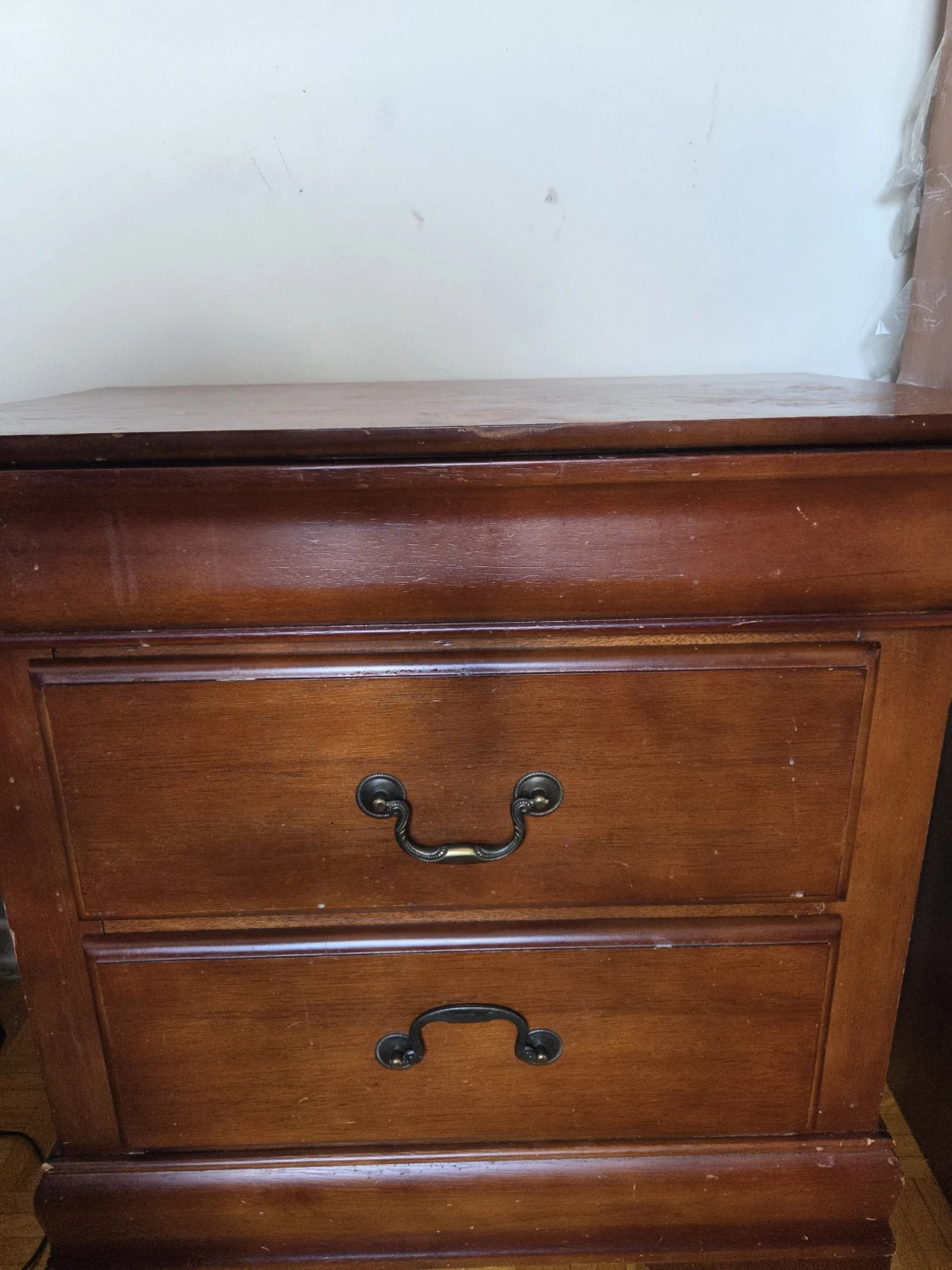 Wooden Dresser with Mirror and night stand - photo 3
