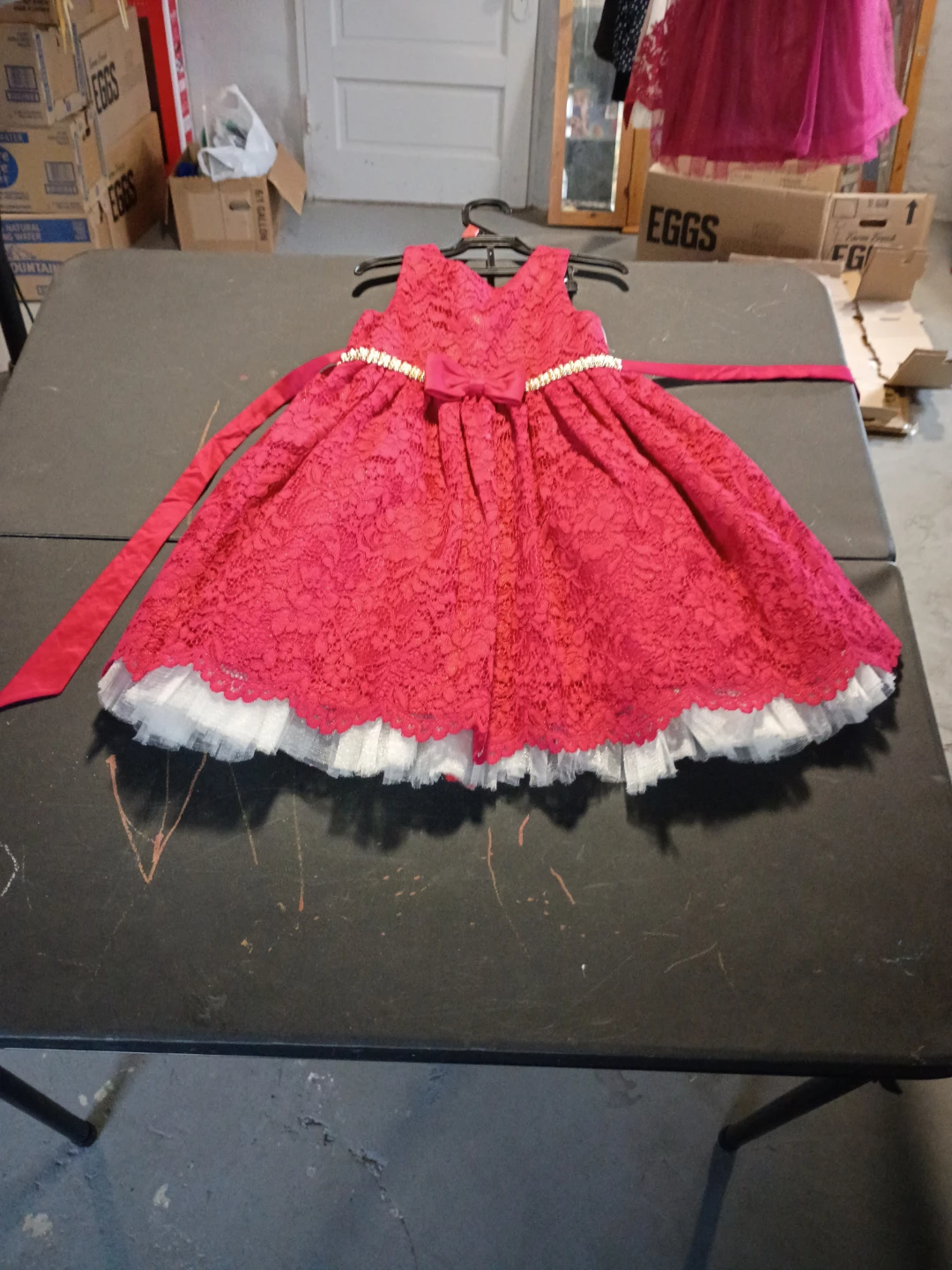 American Princess Red Lace Dress Size 5