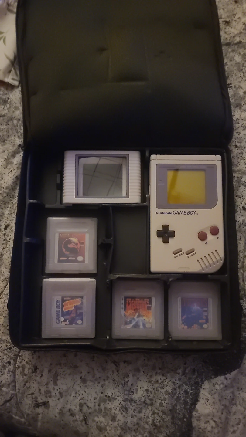 Nintendo Game Boy with Carrying Case and Four Games