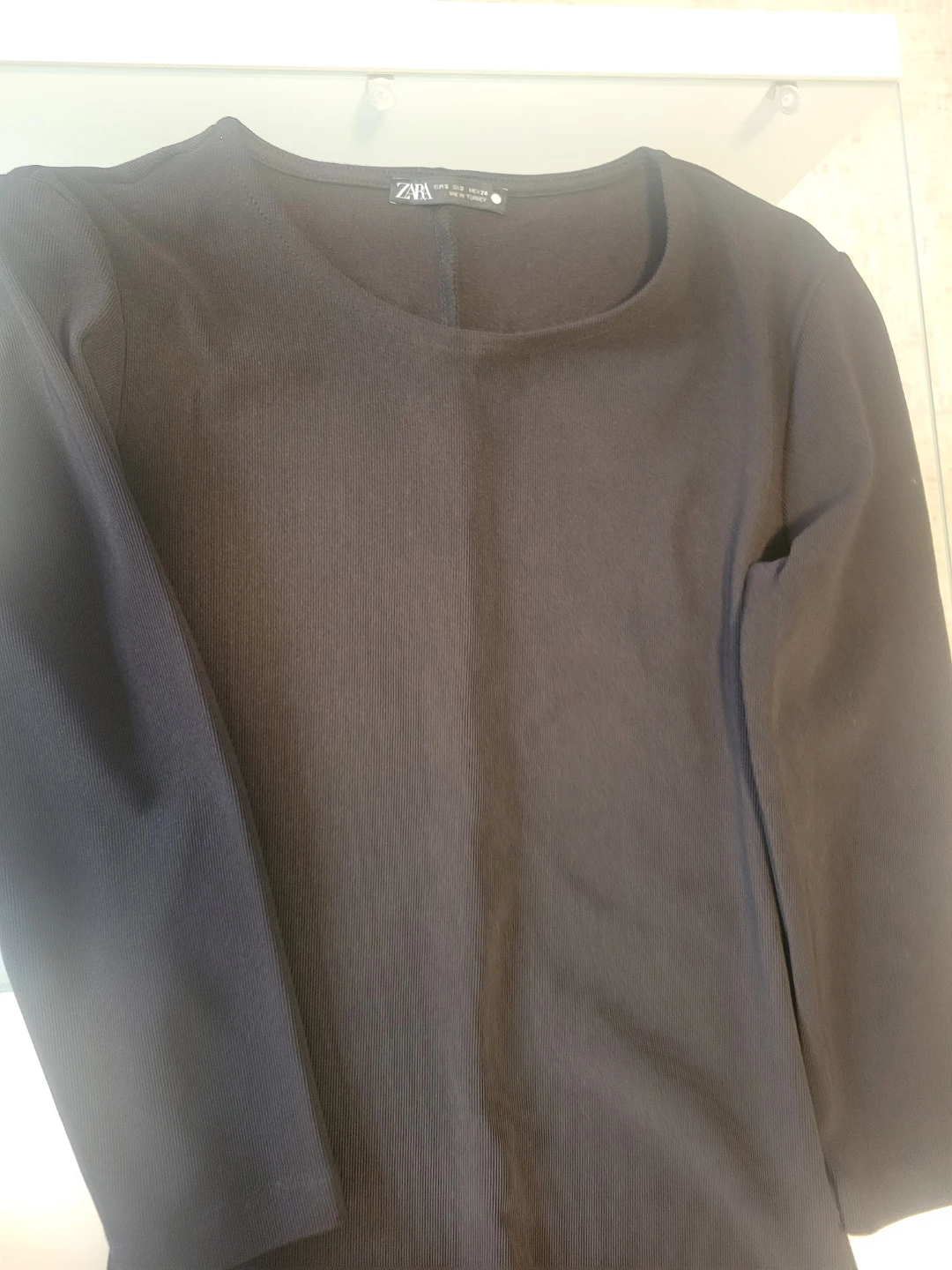 ZARA Black Ribbed Mini Dress - photo 2