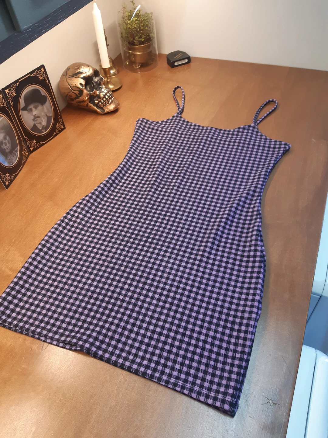 H&M Divided purple and black bodycon mini dress