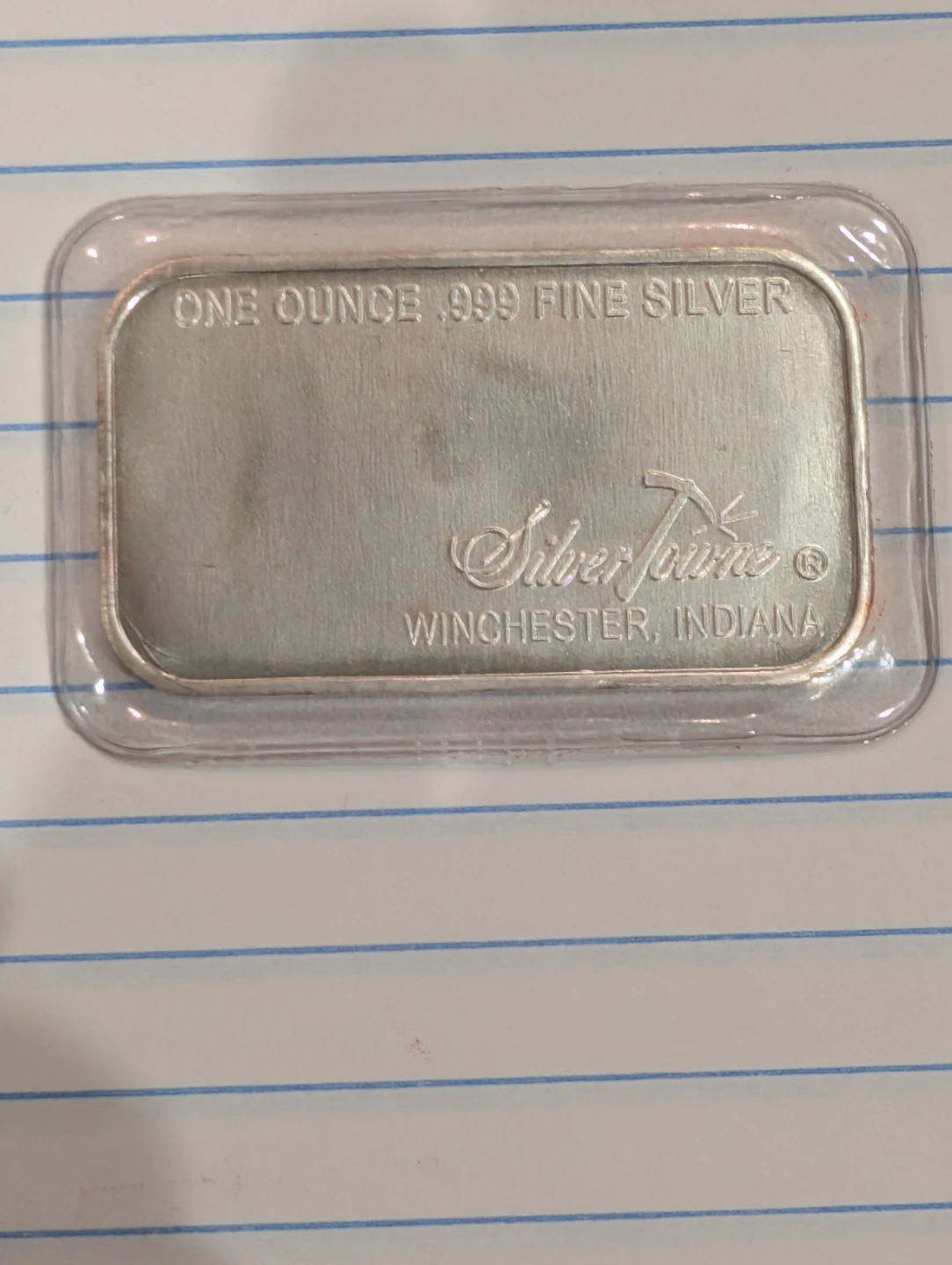Vintage Silver Towne 1 oz .999 Fine Retro Prospector Silver Bar - photo 2