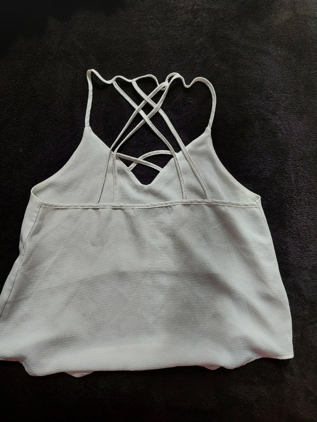 White Criss-Cross Back Tank Top - photo 2