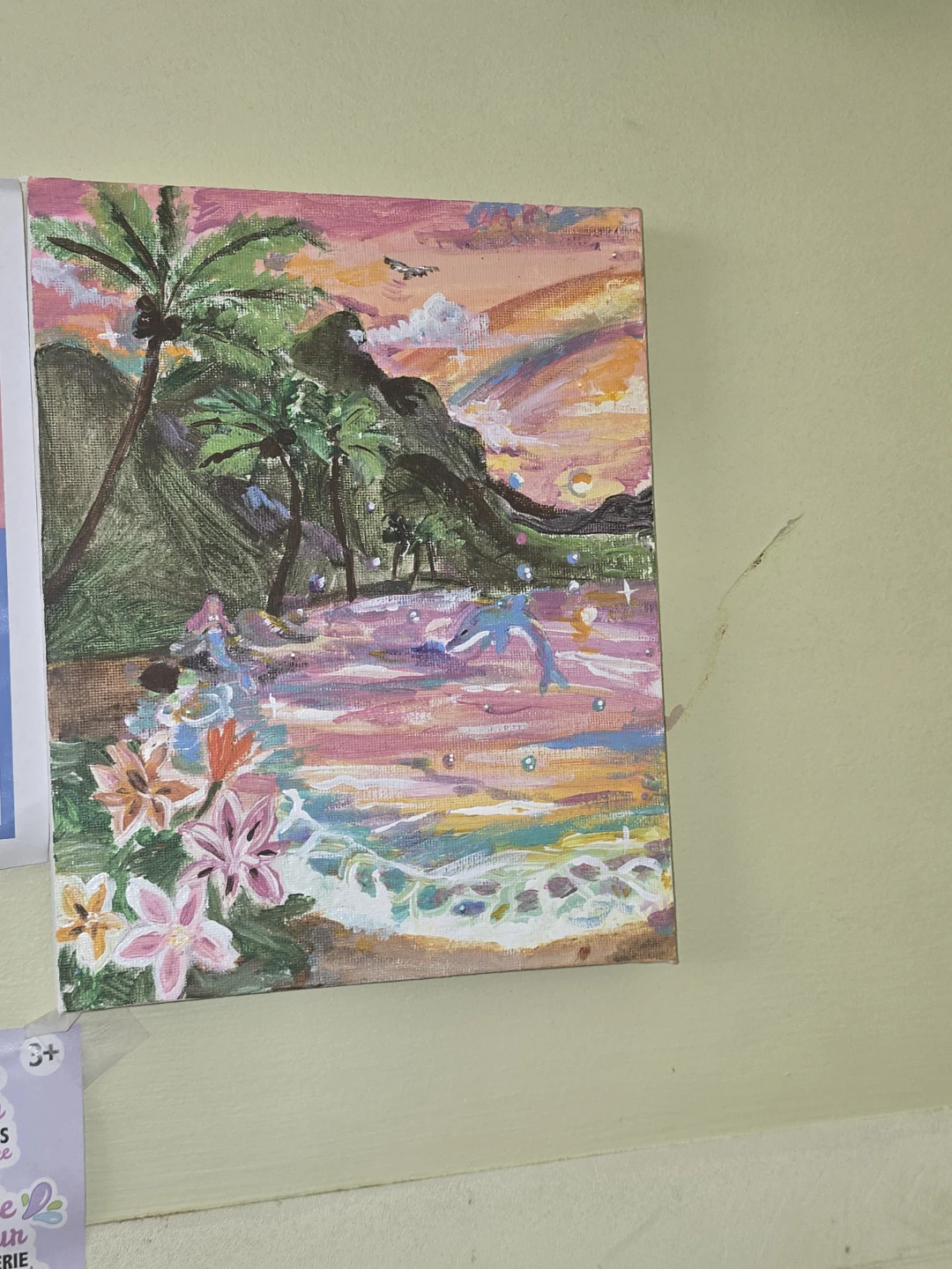 Tropical Beach Sunset Canvas Painting