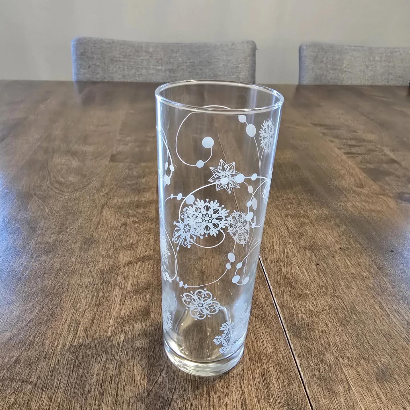 Set of 12 Snowflake Tall Glasses