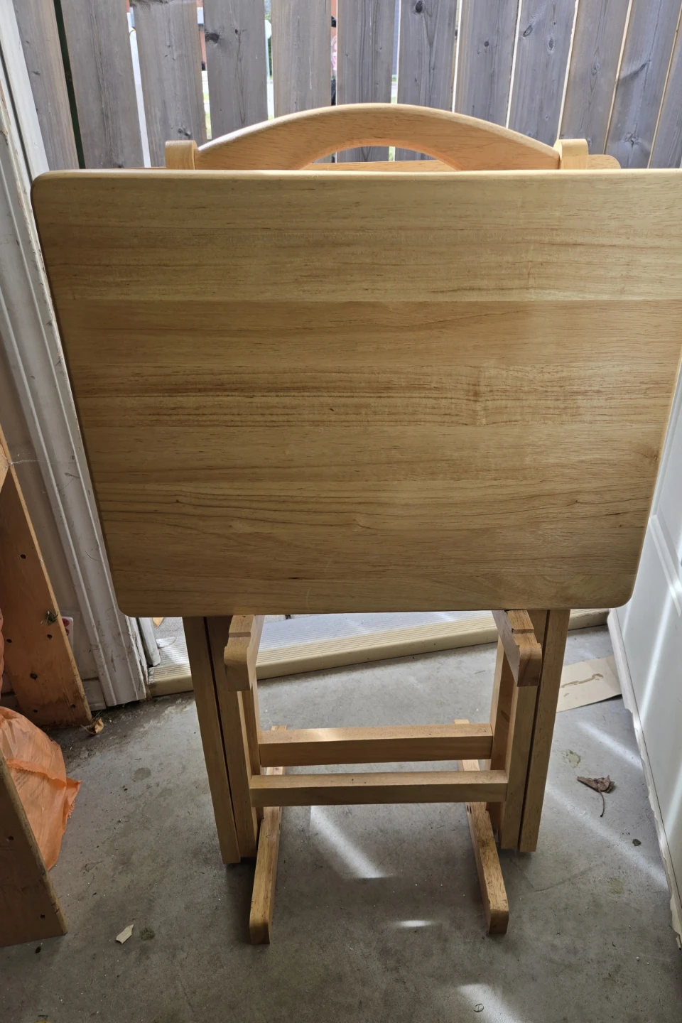 Solid Wood Folding TV Tray Tables