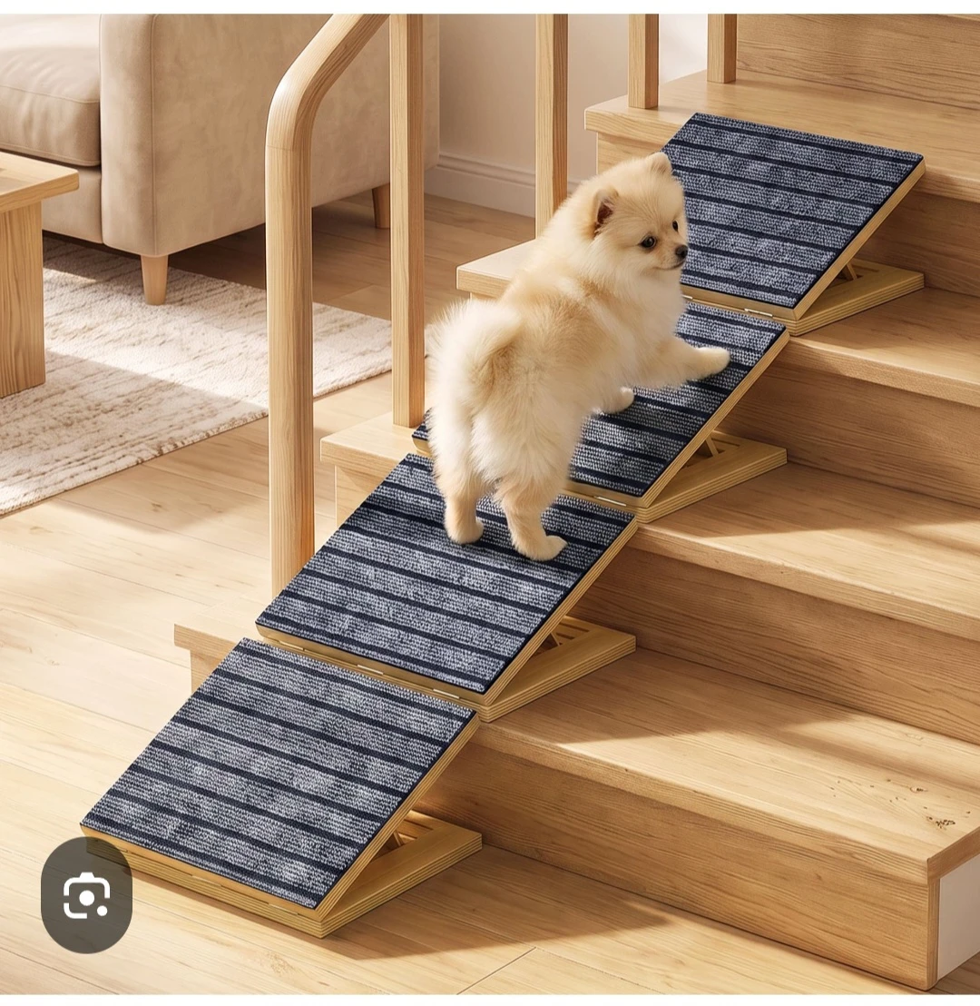 TNELTUEB 4 Pack Adjustable Dog Ramps for Stairs - photo 5