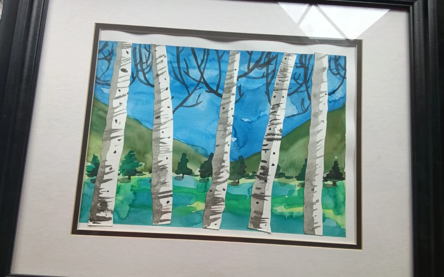 Original Mixed-Media Watercolor Collage - photo 2