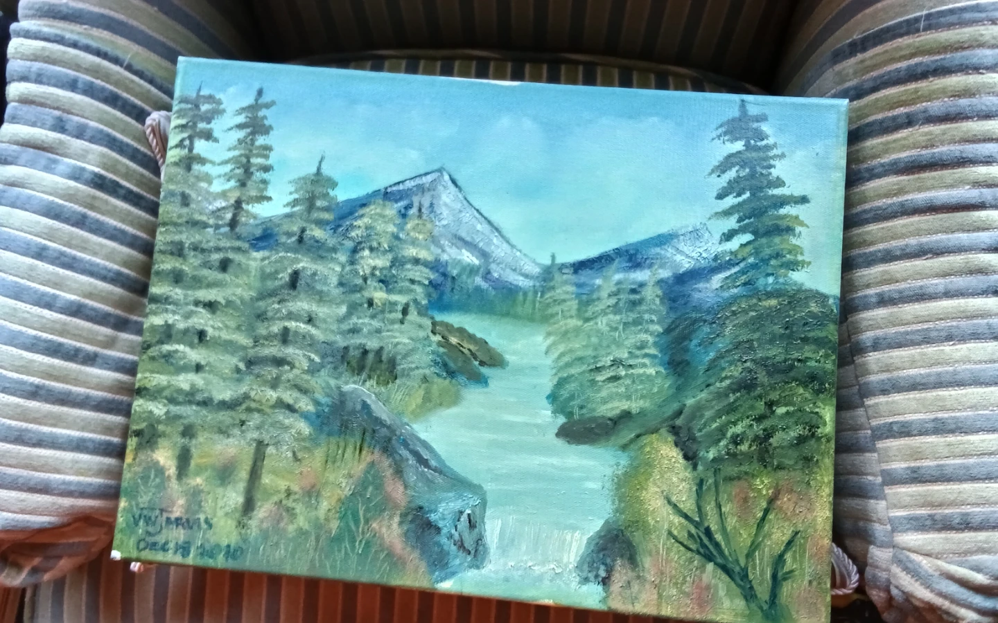 Verne W. Jarvis Oil Painting "Mountain Stream" (2010)
