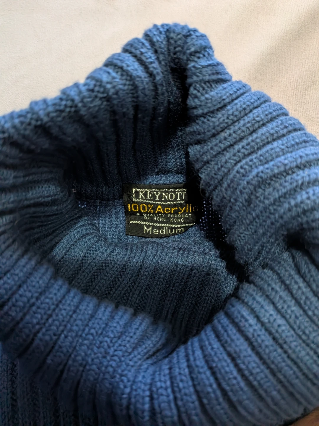 Vintage Homg Kong Turtleneck in Royal Blue - M - photo 3