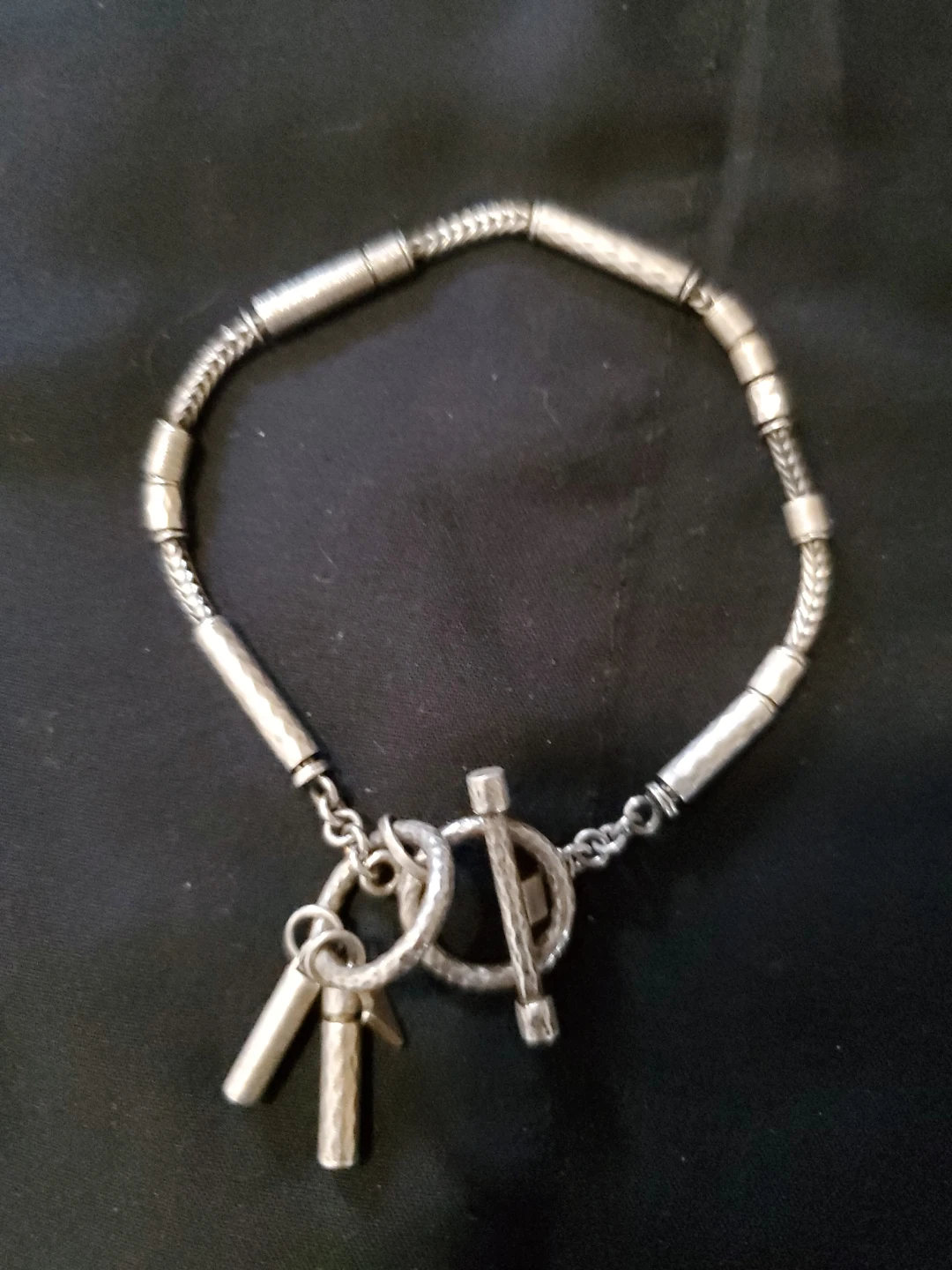 Silver-Tone Toggle Bracelet