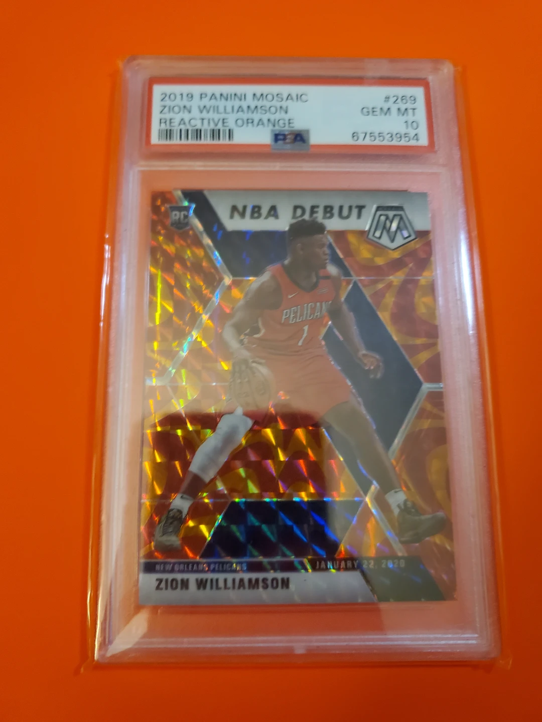 PSA 10 Zion Williamson rookie gem mint