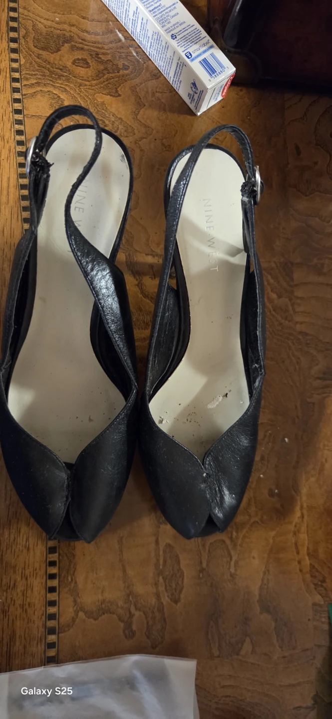 Nine West Black Slingback Heels - photo 2