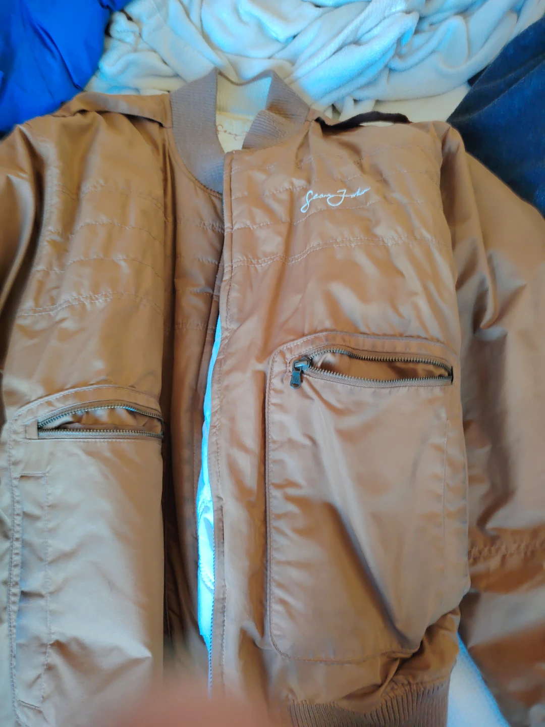Sean John Tan Bomber Jacket