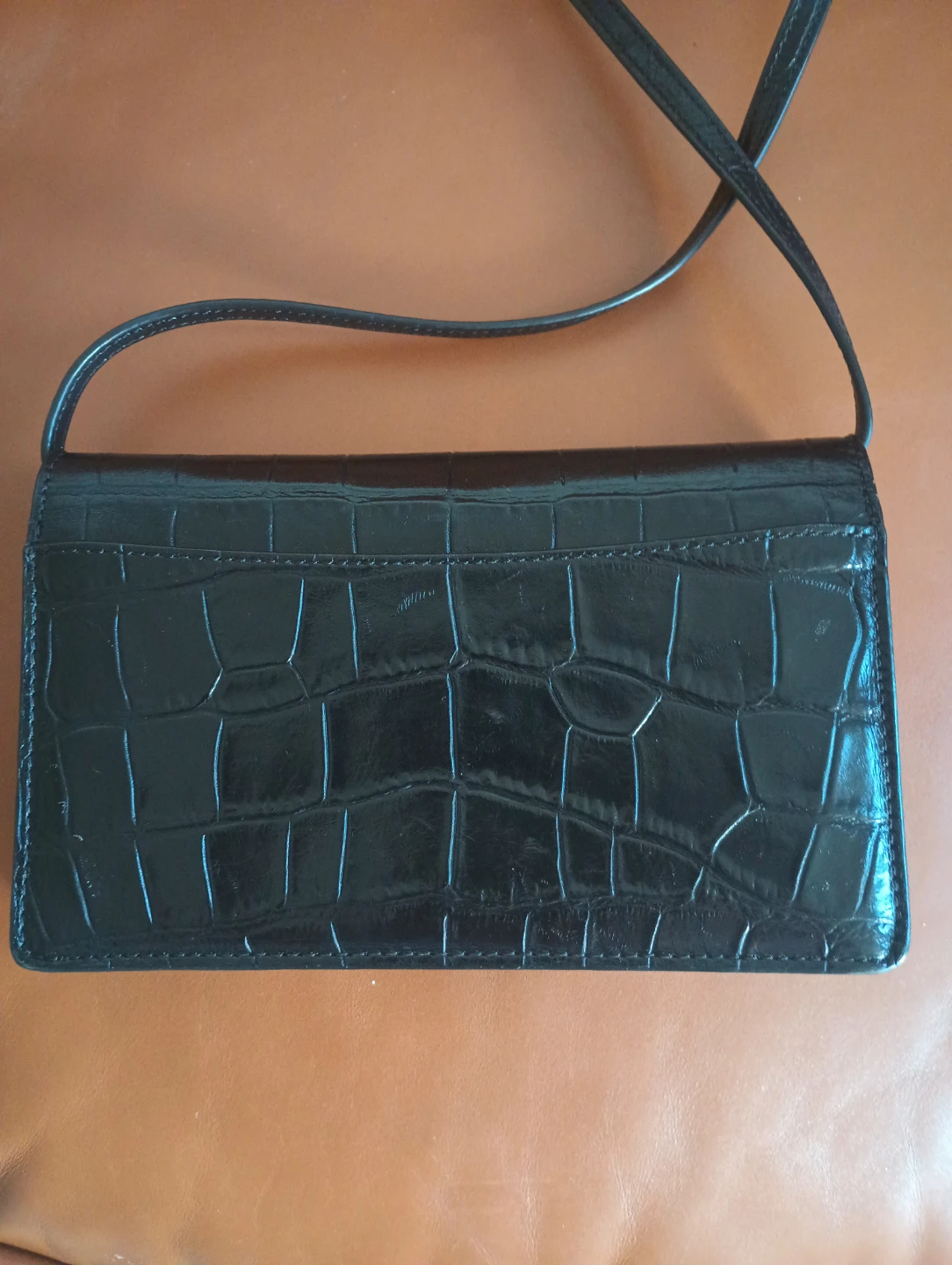Coach Black Crocodile Embossed Crossbody Bag - photo 2
