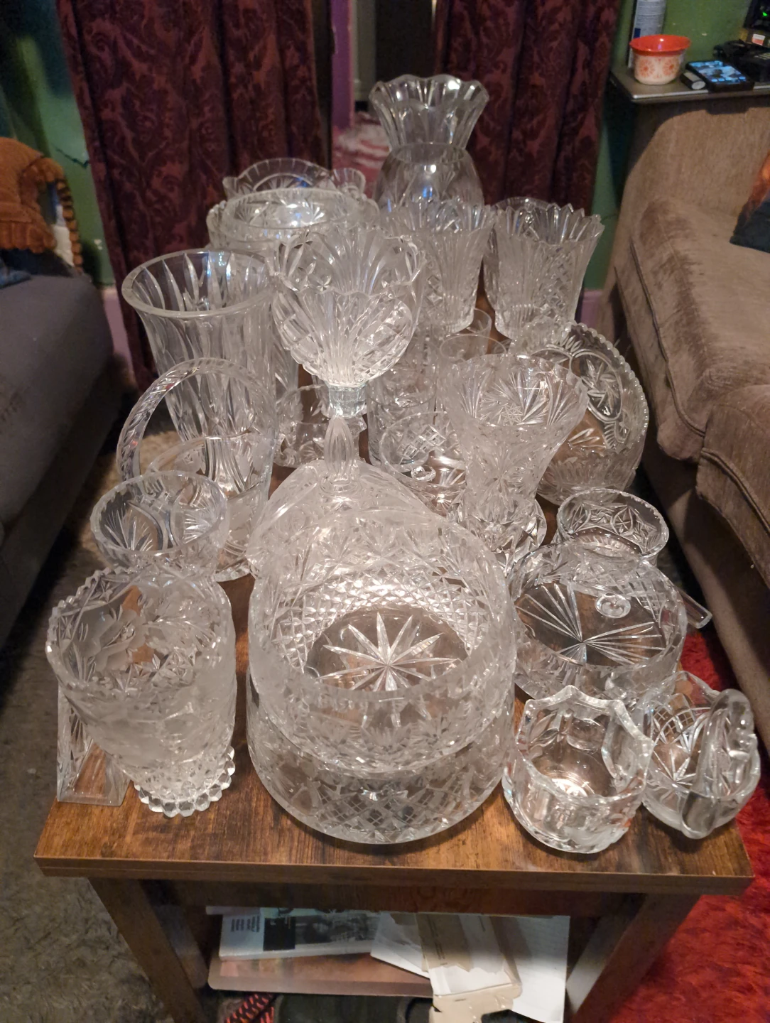 Large Crystal And Glass Collection
