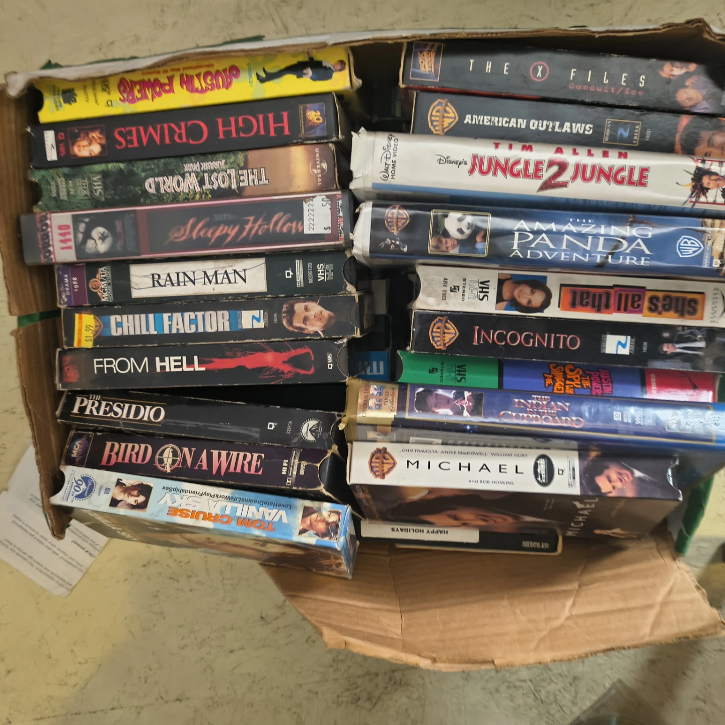 Large collection of assorted VHS tapes