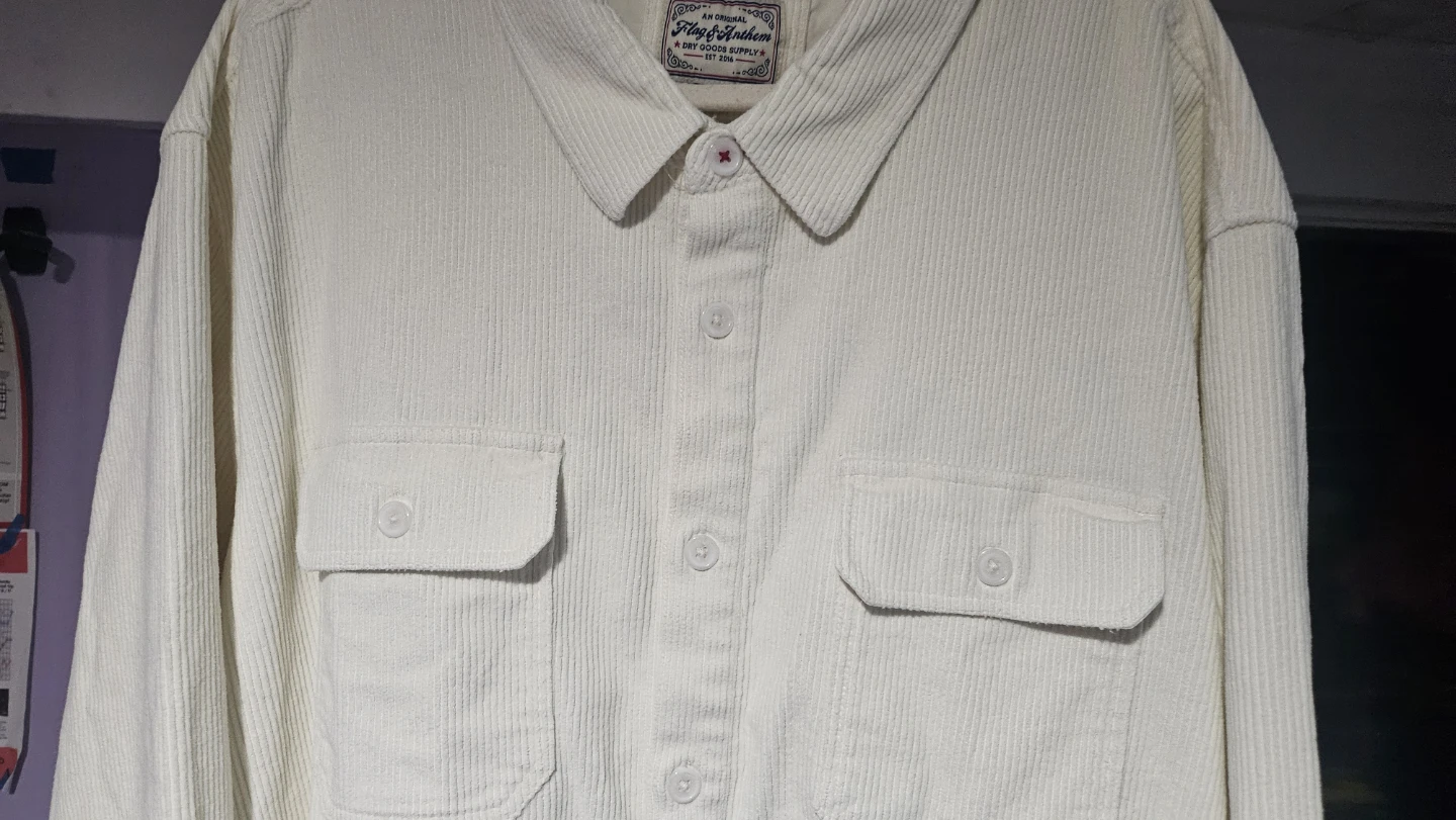 Flag & Anthem Cream Corduroy Shirt - photo 2