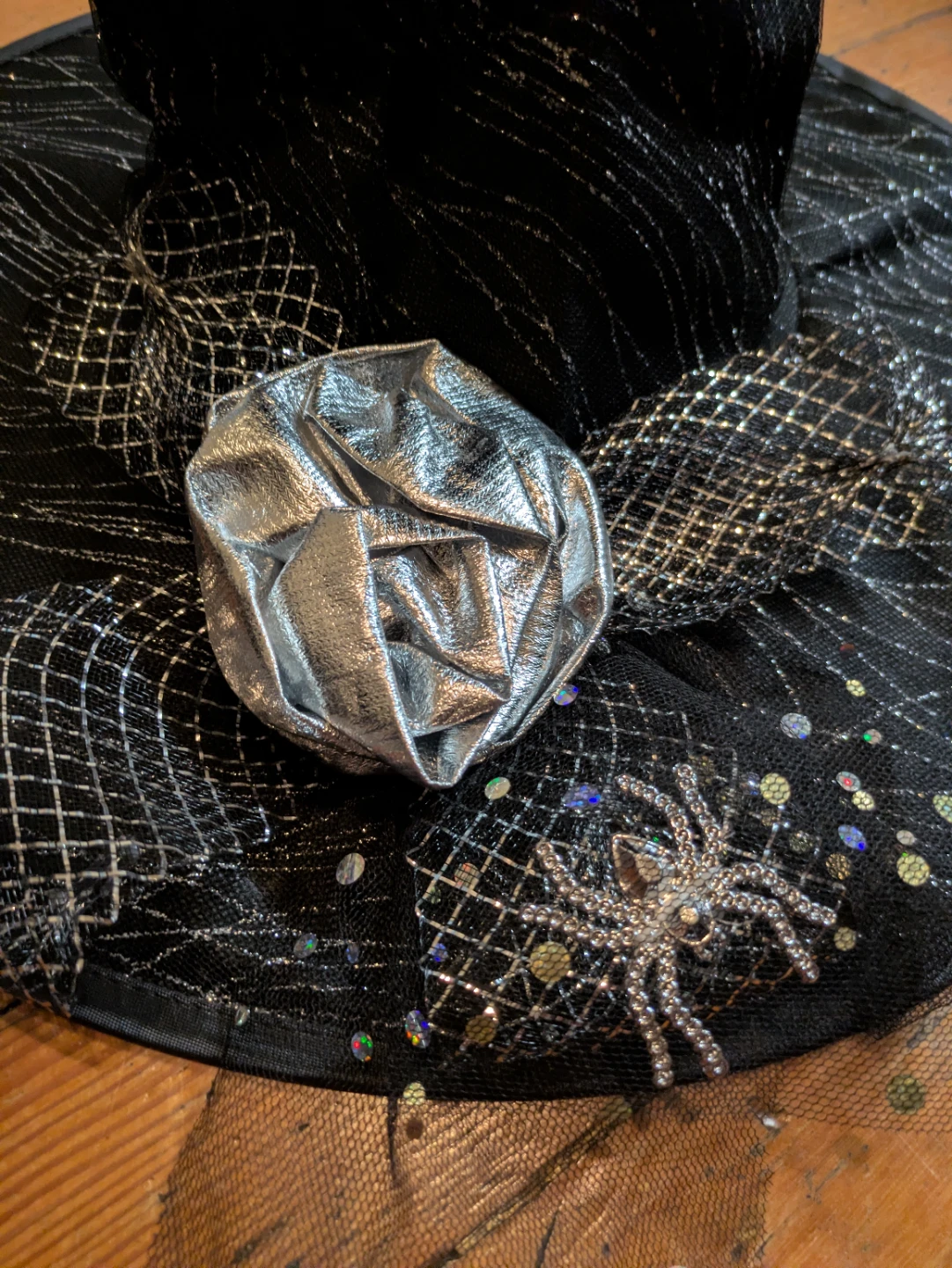 Black and Silver Fancy Witch Hat - photo 2