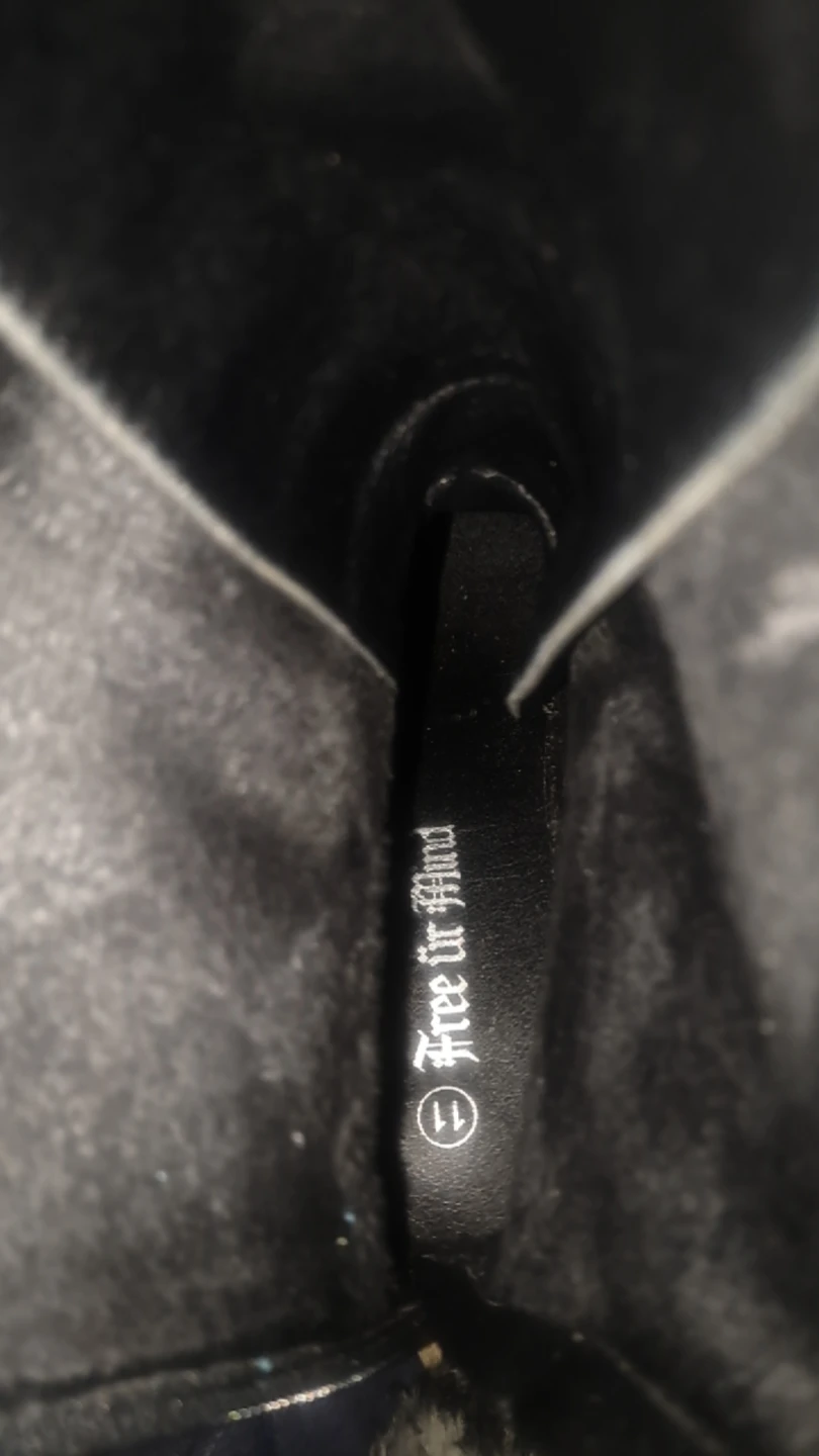 Black Platform Goth Boots Size 11 - photo 5