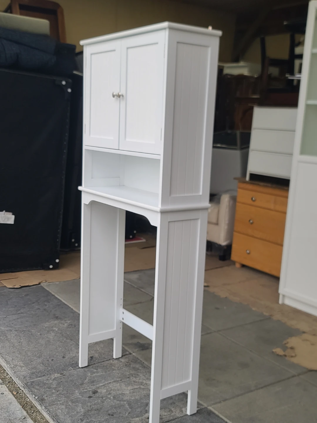 White Bathroom Over-the-Toilet Storage Cabinet - photo 2