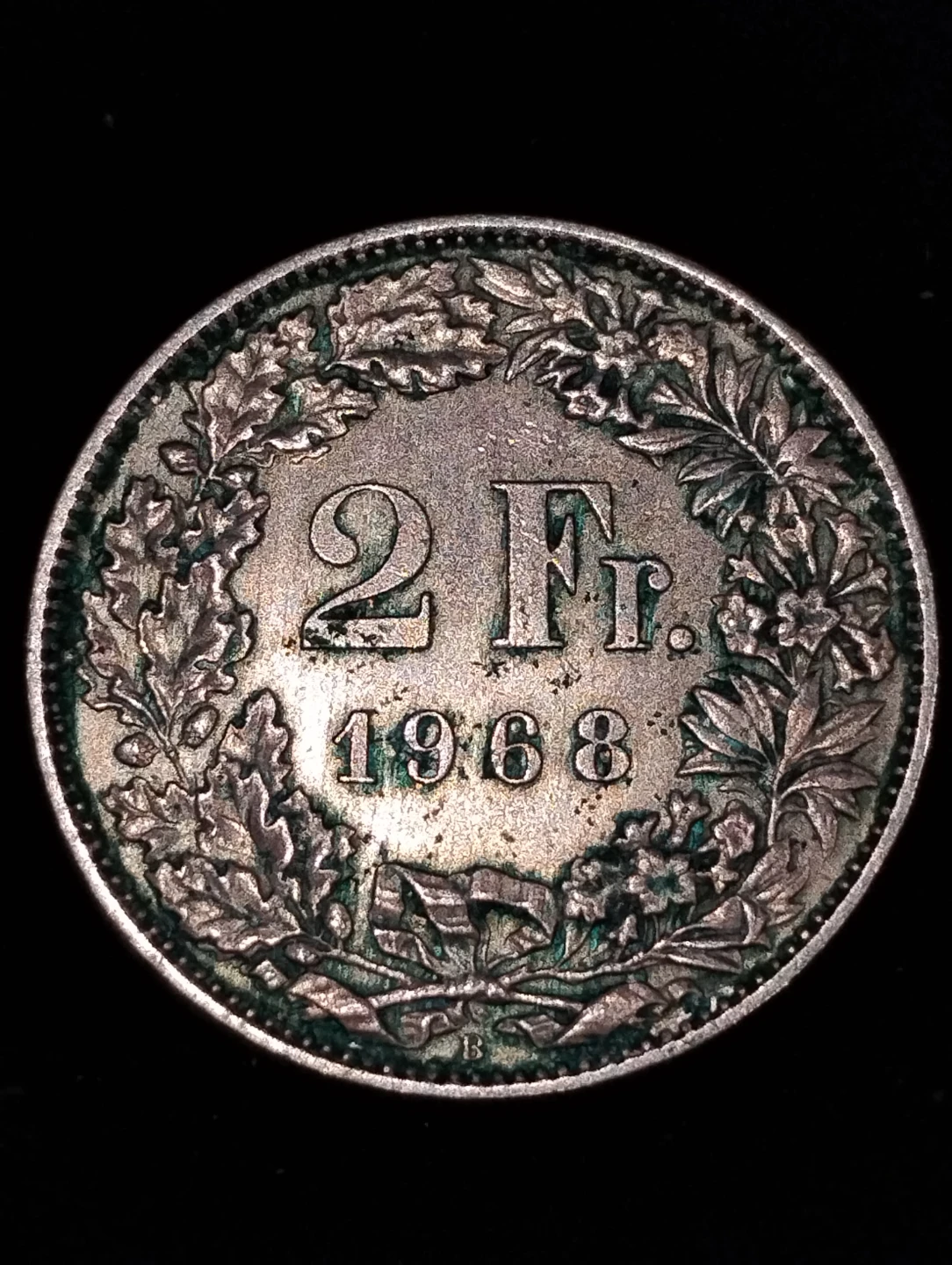 1968 Swiss 2 Franc Coin - photo 2