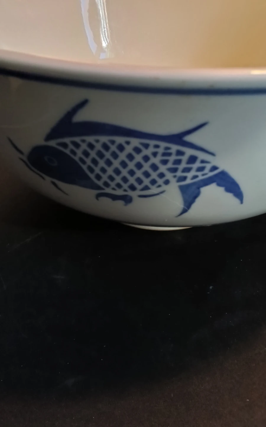 12" Chinese Blue & White Porcelain Koi Fish - photo 5