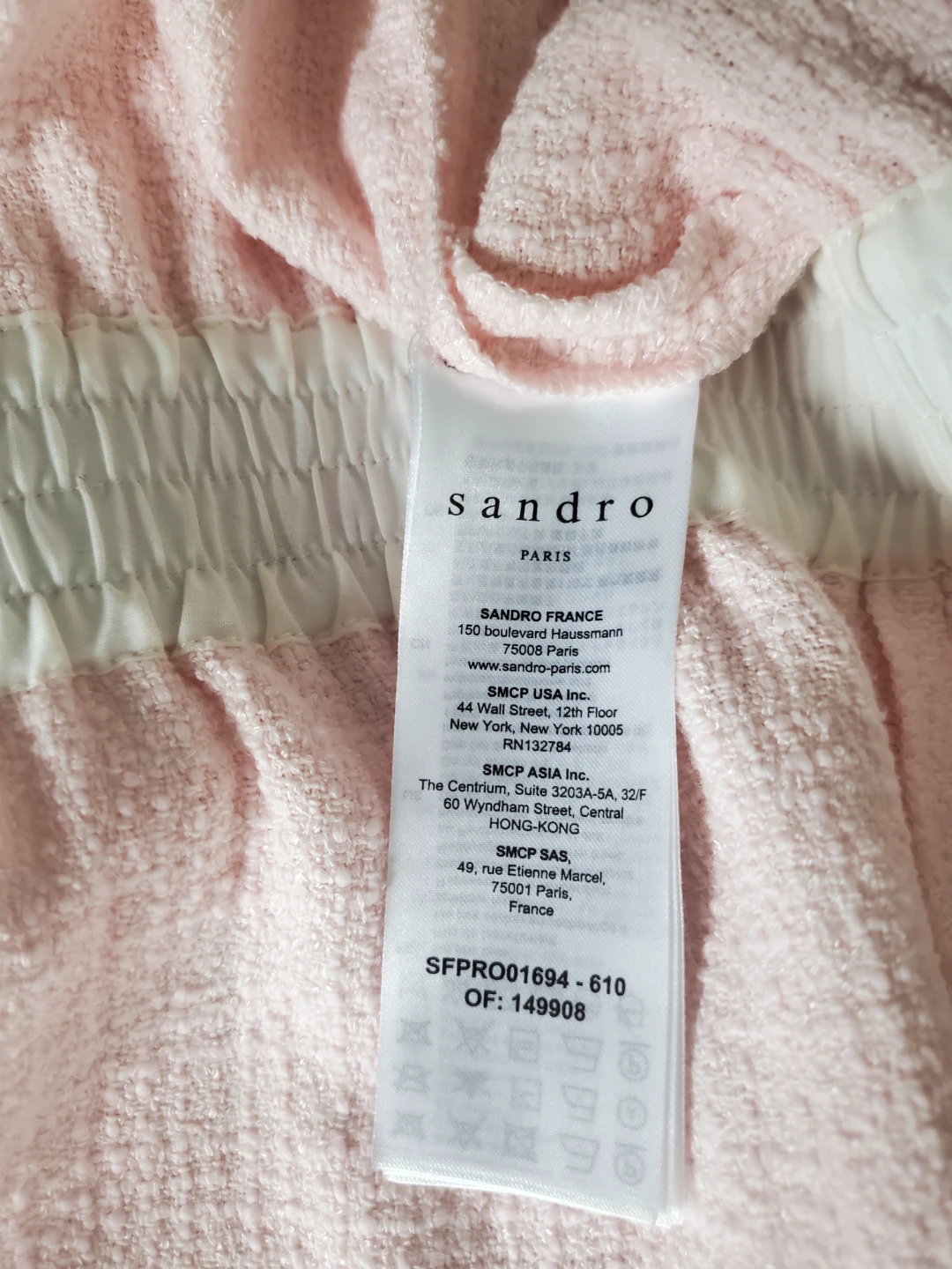 Sandro Paris Pale Pink Tweed Blazer Dress - photo 3