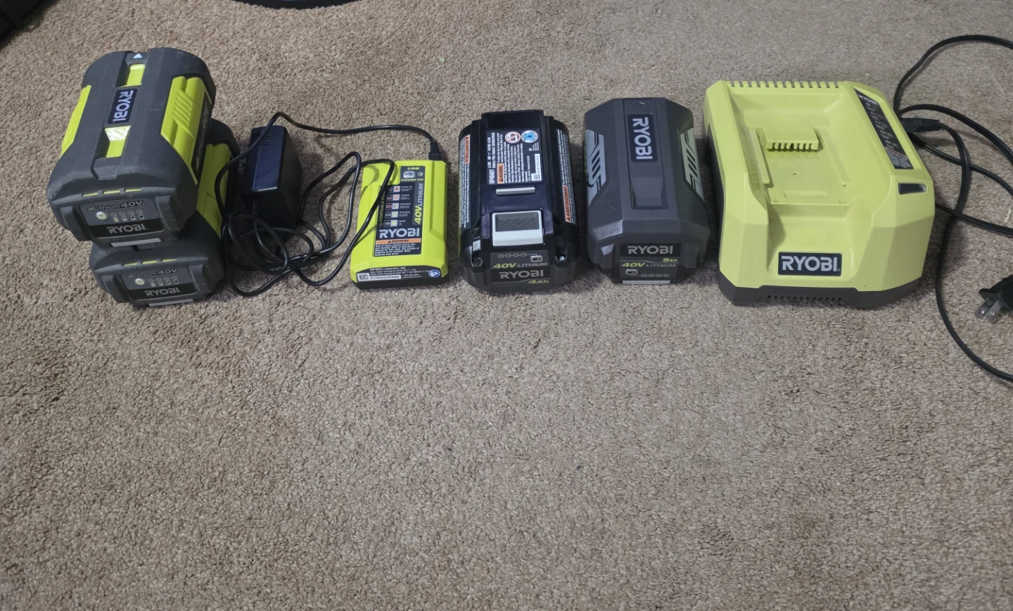 Ryobi 40V Battery and Charger Set