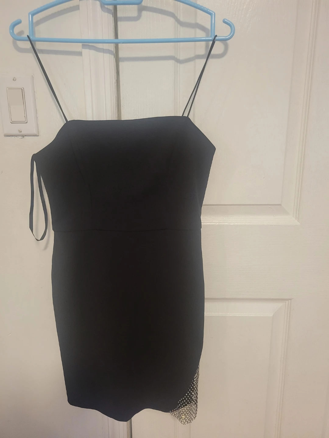 Black Rhinestone Accent Mini Dress - photo 2