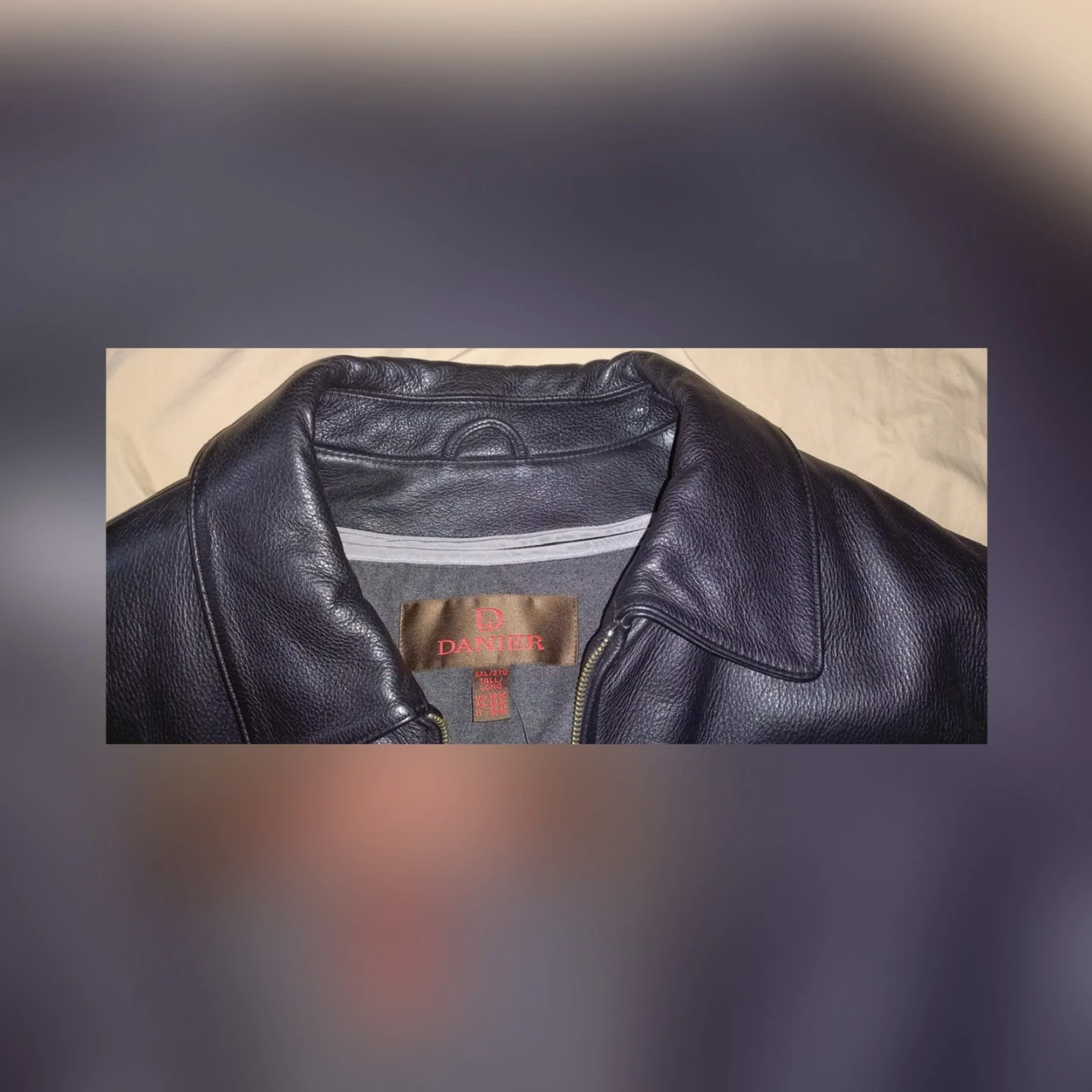 Danier Black Leather Jacket 2XL Tall - photo 4