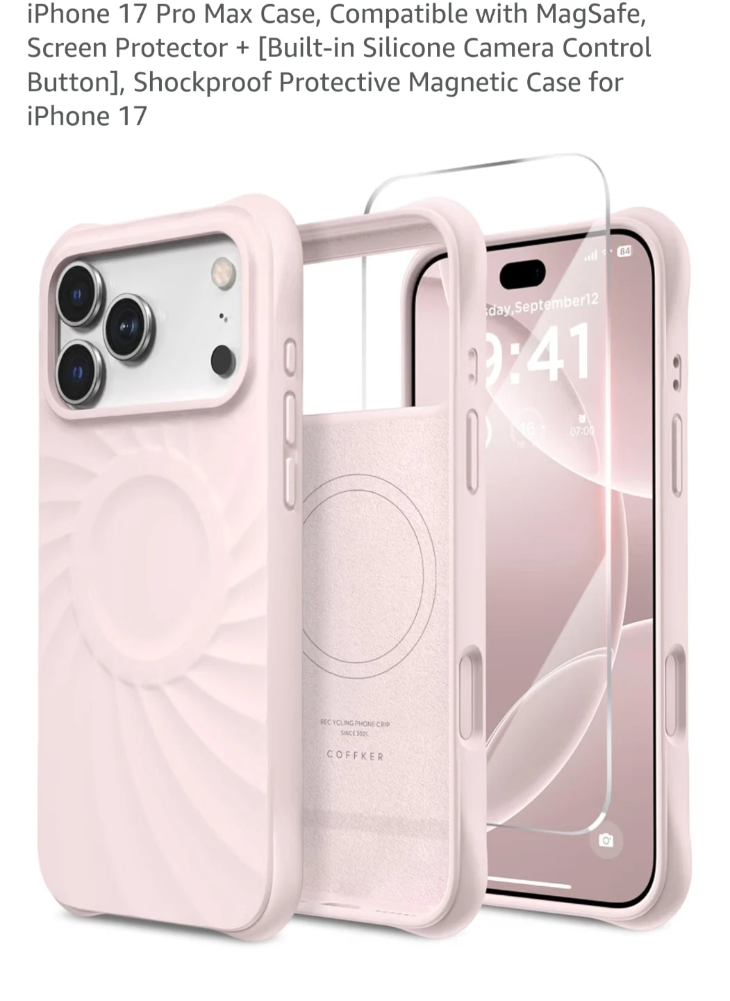 COFFKER iPhone 17 Pro Max Case, Compatible with MagSafe