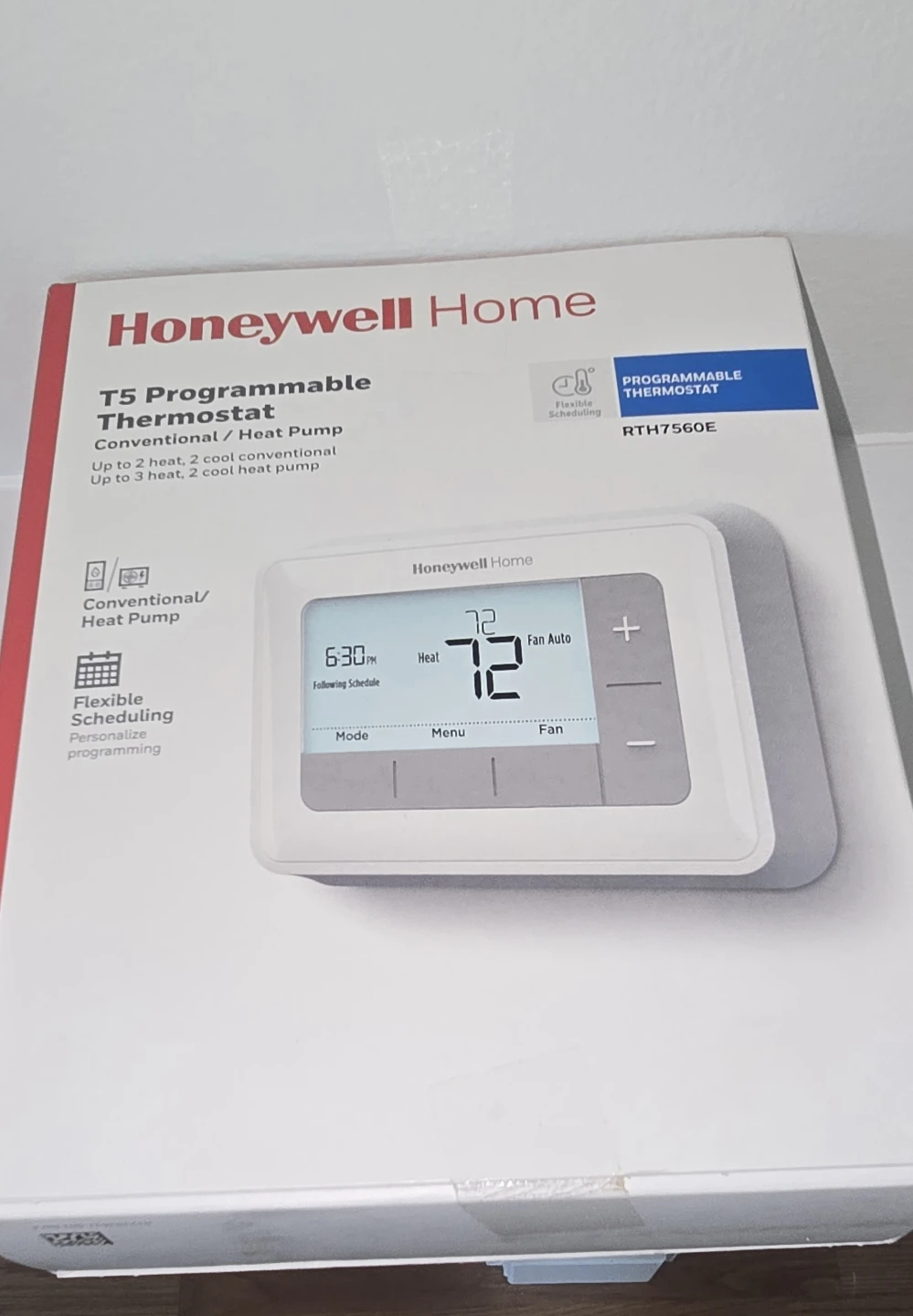 Honeywell Home T5 Programmable Thermostat RTH7560E