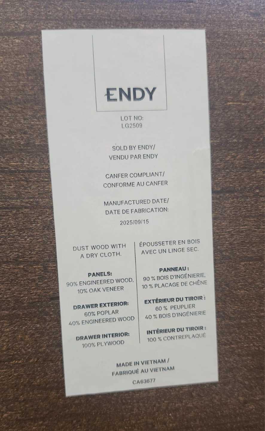 Endy Wooden Nightstand - photo 5