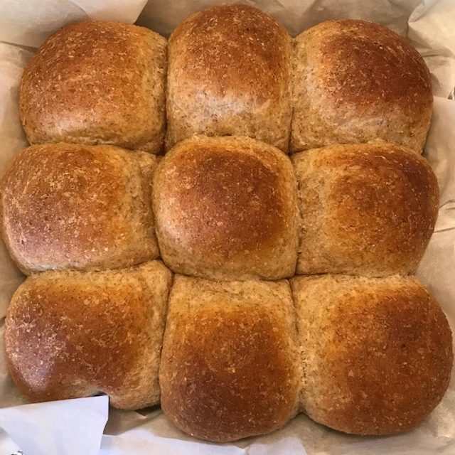 Old Fashioned Whole Wheat Potato Buns - Home Baked