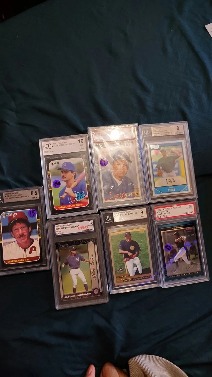 7 slab lot of cards